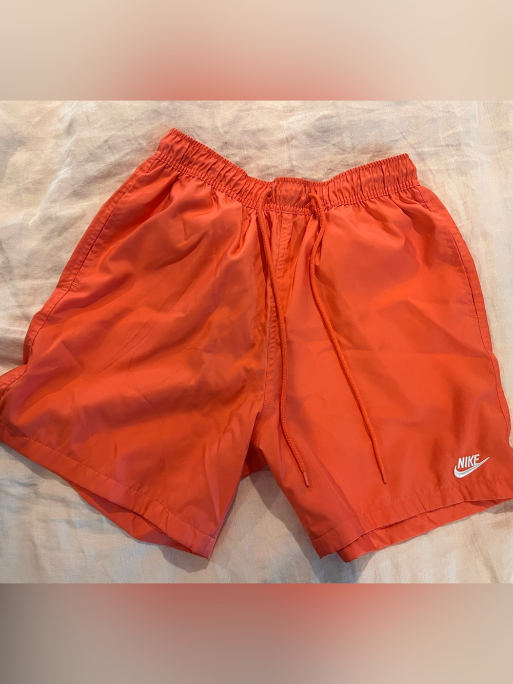 Nike Men's Orange/Salmon Color Athletic Shorts